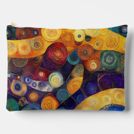 GEEL ORANJE BLAUW PAARSE ABSTRACTE VORMEN ETUI