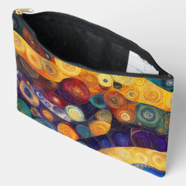 GEEL ORANJE BLAUW PAARSE ABSTRACTE VORMEN ETUI