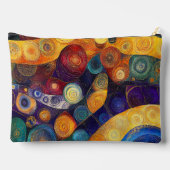 GEEL ORANJE BLAUW PAARSE ABSTRACTE VORMEN ETUI (Achterkant)