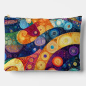 GEEL ORANJE BLAUW PAARSE ABSTRACTE VORMEN ETUI (Voorkant)