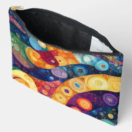 GEEL ORANJE BLAUW PAARSE ABSTRACTE VORMEN ETUI