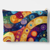 GEEL ORANJE BLAUW PAARSE ABSTRACTE VORMEN ETUI (Achterkant)