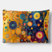 GEEL ORANJE BLAUW PAARSE ABSTRACTE VORMEN ETUI (Voorkant)