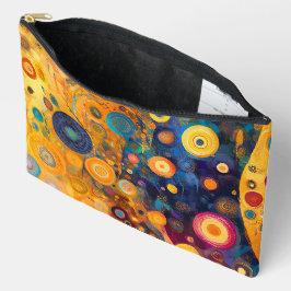 GEEL ORANJE BLAUW PAARSE ABSTRACTE VORMEN ETUI