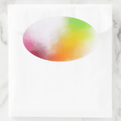 Geel Oranje Blauw Roze Rood Trendy Modern Ovale Sticker (Tas)