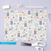 geel oranje blauw Scandinavisch folkpatroon Tissuepapier (Craft)