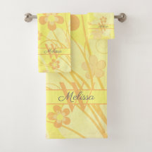 Geel Oranje bloemen Eenvoudig schattig Florenz Mon