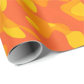 Geel Oranje Camouflage Print Patroon Cadeaupapier (Rol Hoek)