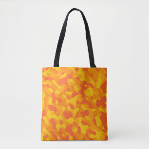 Geel Oranje Camouflage Print Patroon Tote Bag