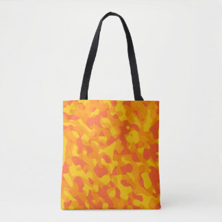Geel Oranje Camouflage Print Patroon Tote Bag