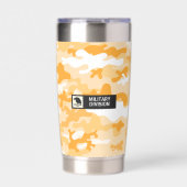 Geel Oranje Camouflagepatroon Geïsoleerde Drinkbeker (Voorkant)