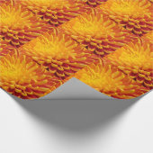 Geel & Oranje Chrysanthemum Cadeaupapier (Hoek)
