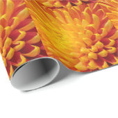 Geel & Oranje Chrysanthemum Cadeaupapier (Rol Hoek)