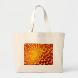 Geel & Oranje Chrysanthemum Grote Tote Bag