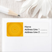 Geel & Oranje cirkel/ringspatroon Etiket (Insitu)