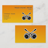 Geel Oranje dueling Banjos Visitekaartje (Voorkant / Achterkant)