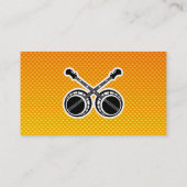 Geel Oranje dueling Banjos Visitekaartje (Achterkant)