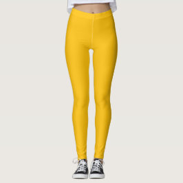 Geel Oranje Effen Kleur Leggings