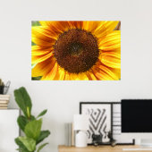 Geel, Oranje en bruin Poster van zonnebloemen (Thuiskantoor)