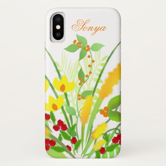 Geel, Oranje en Red Bouquet iPhone/iPad case (Achterkant)