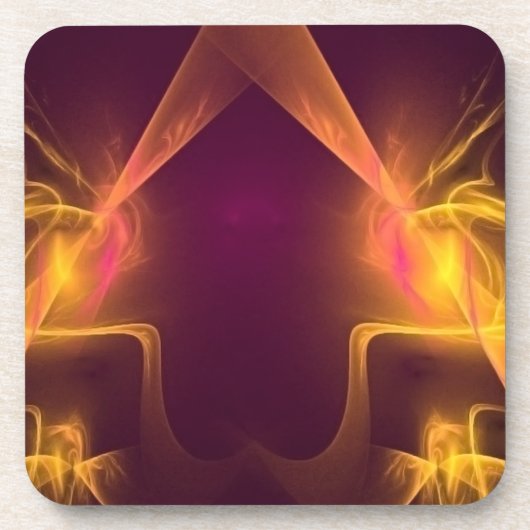 Geel Oranje en rood Drankjes Onderzetter (Voorkant)