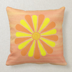 Geel Oranje Energy Sunburst Oranje Blends Pillow Kussen