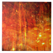 Geel Oranje Flames Fiery Abstracte Art