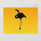 Geel Oranje Flamingo Briefkaart (Voorkant)