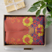 GEEL ORANJE FLOWERS Peony, Rozen Japanse Floral Tissuepapier (Geschenk)