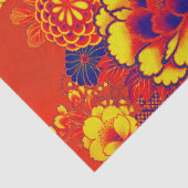 GEEL ORANJE FLOWERS Peony, Rozen Japanse Floral Tissuepapier (Detail)