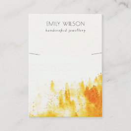 GEEL ORANJE FOG SNEEUWLANDSCAPE KETTING WEERGEVEN VISITEKAARTJE