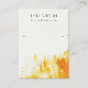 GEEL ORANJE FOG SNEEUWLANDSCAPE KETTING WEERGEVEN VISITEKAARTJE