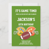 Geel Oranje Football Kaart (Voorkant)