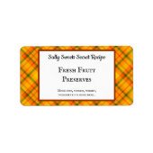 Geel Oranje geplakt baken Etiket (Voorkant)