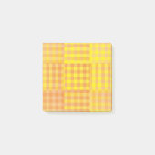 Geel Oranje Geruit Patchwork Patroon Post-it® Notes (Voorkant)