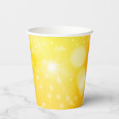 Geel Oranje Geslacht Neutrale Sjabloon Baby shower Papieren Bekers (Achterkant)