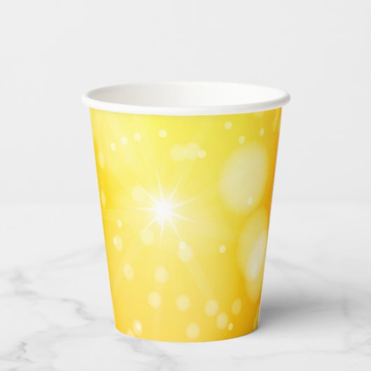 Geel Oranje Geslacht Neutrale Sjabloon Baby shower Papieren Bekers (Achterkant)