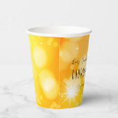 Geel Oranje Geslacht Neutrale Sjabloon Baby shower Papieren Bekers (Rechts)