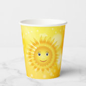 Geel Oranje Geslacht Neutrale Sjabloon Baby shower Papieren Bekers (Achterkant)