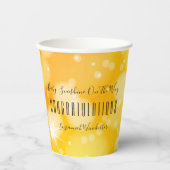 Geel Oranje Geslacht Neutrale Sjabloon Baby shower Papieren Bekers (Voorkant)