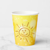 Geel Oranje Geslacht Neutrale Sjabloon Baby shower Papieren Bekers (Achterkant)
