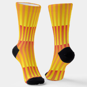 Geel Oranje Gestreepte Patroon Sokken