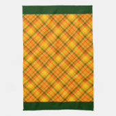 Geel Oranje Gingham Pset Green Borders Theedoek (Verticaal)