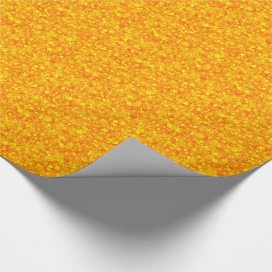 Geel Oranje glitter en sparken Cadeaupapier (Hoek)