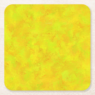 Geel Oranje Groen Abstract Patroon Kartonnen Onderzetters