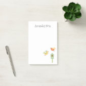 Geel Oranje Groene Vogel voeg je naam toe Post-it® Notes (Kantoor)
