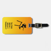 Geel Oranje Hurdler Bagagelabel (Voorkant horizontaal)