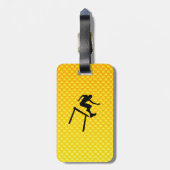 Geel Oranje Hurdler Bagagelabel (Achterkant verticaal)