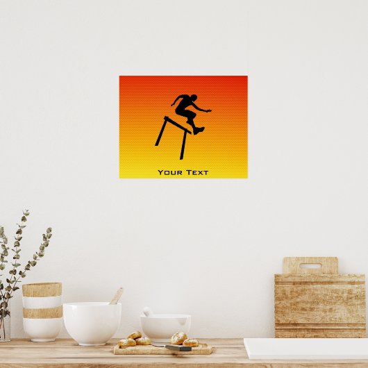 Geel Oranje Hurdler Poster (Keuken)