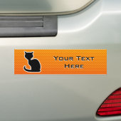 Geel Oranje Kat Bumpersticker (Op auto)